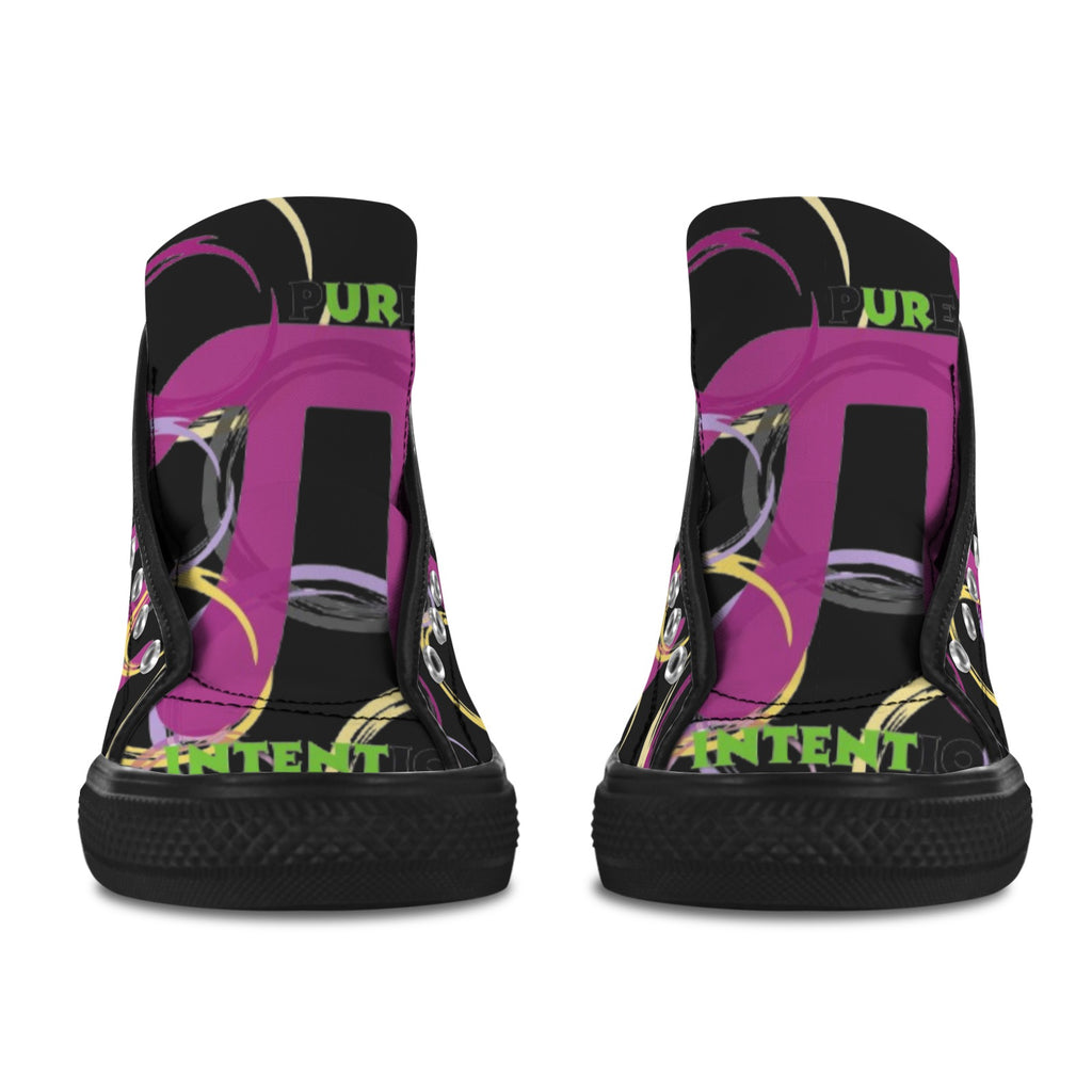 BLK Multi Circle UR INTENT Vancouver H Women's Canvas Shoes (1013-1)