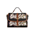 Black SWAGGA Satchel Multi-Function Leather Satchel-Brown (Model 1739)