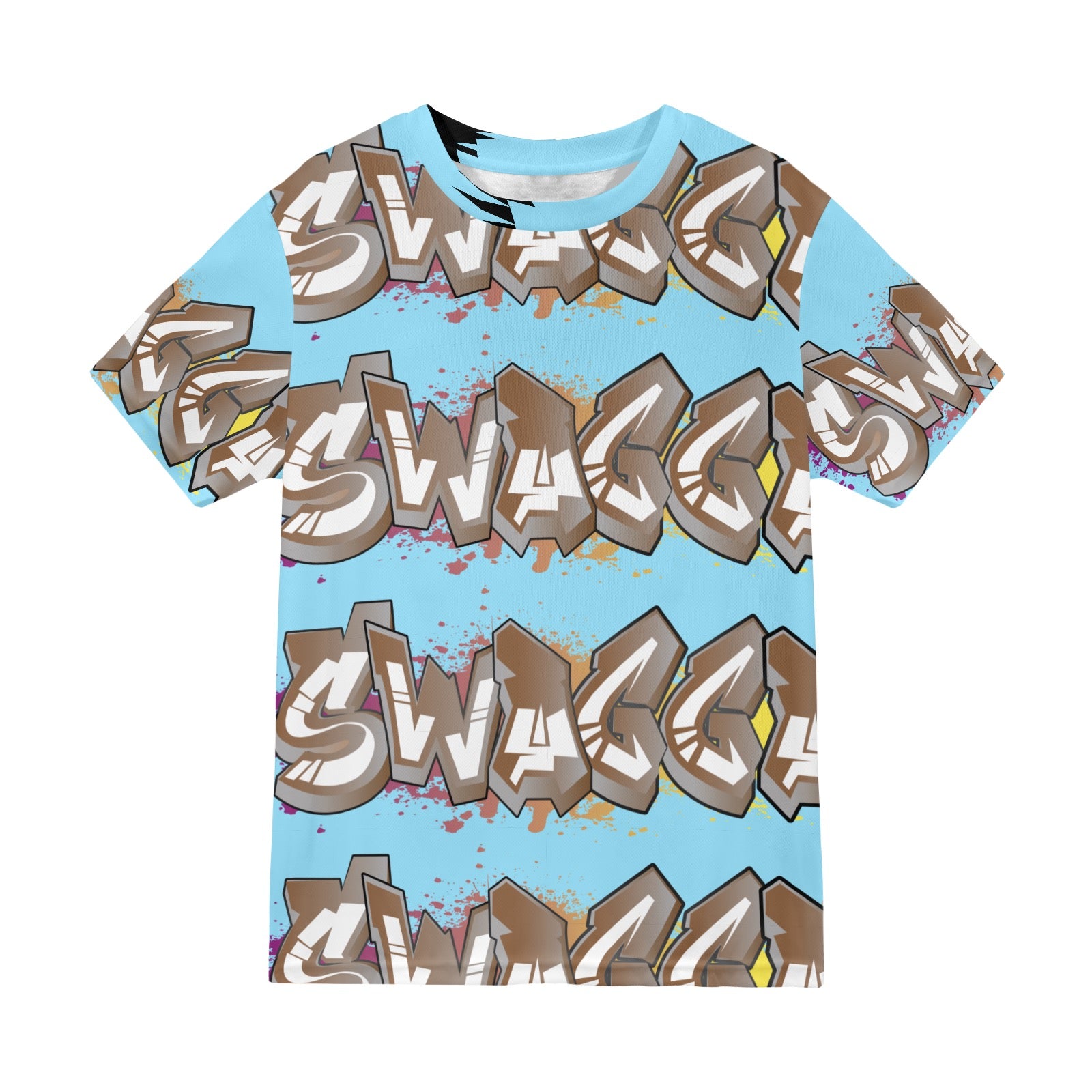 Final SWAGGA LOGO Light Blue New All Over Print T-shirt for Men (Model T45)