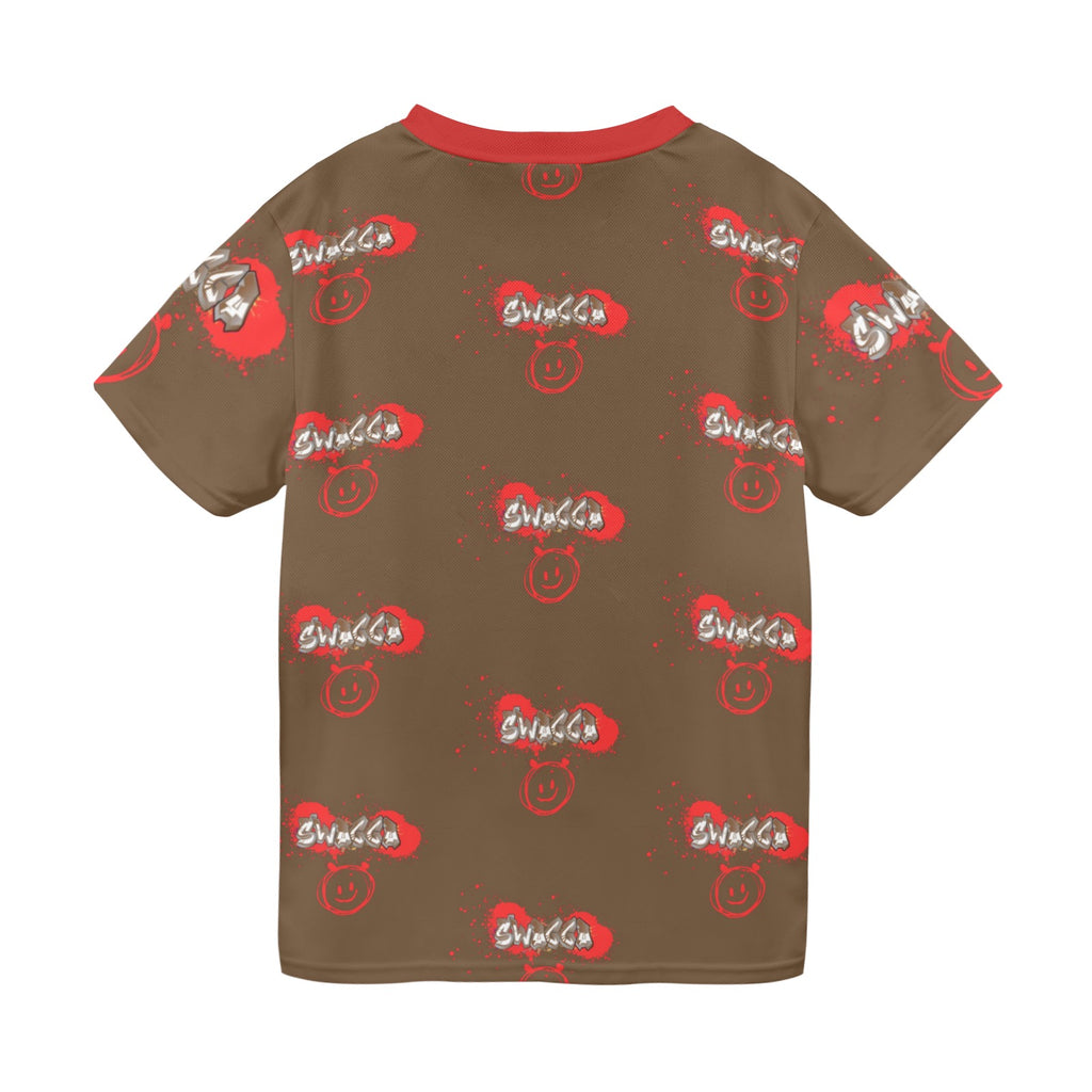 SWAGGA Splash Red Smiley Face New All Over Print T-shirt for Men (Model T45)