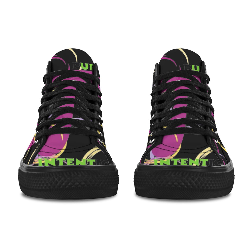 BLK Multi Circle UR INTENT Vancouver H Women's Canvas Shoes (1013-1)
