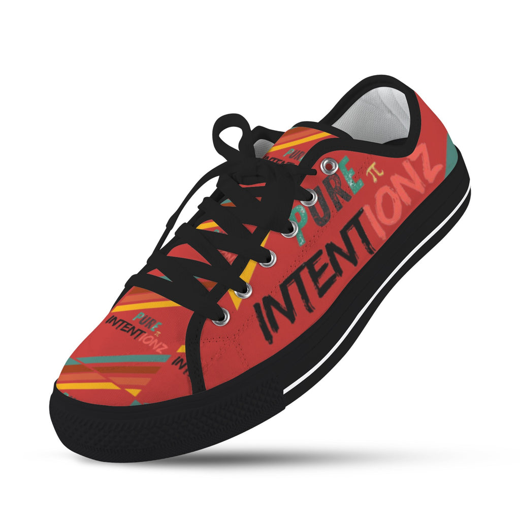 multicultural Red UR INTENT Seattle Low Top Women's Shoes (Model 1013-6)