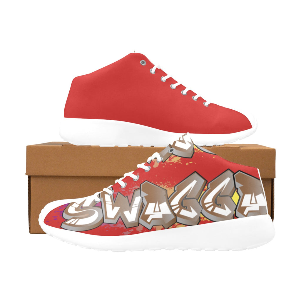Final SWAGGA LOGO RED MENS Men's Basketball Training Shoes (Model 47502)