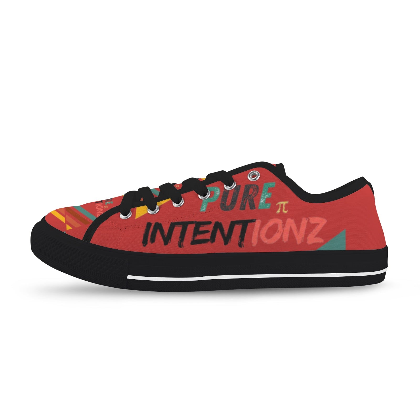multicultural Red UR INTENT Seattle Low Top Women's Shoes (Model 1013-6)
