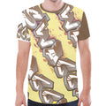 Final SWAGGA LOGO Banana and Brown mens New All Over Print T-shirt for Men (Model T45)