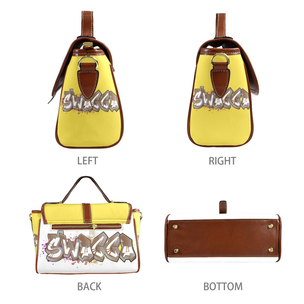 Yello SWAGGA SATCHEL Multi-Function Leather Satchel-Brown (Model 1739)