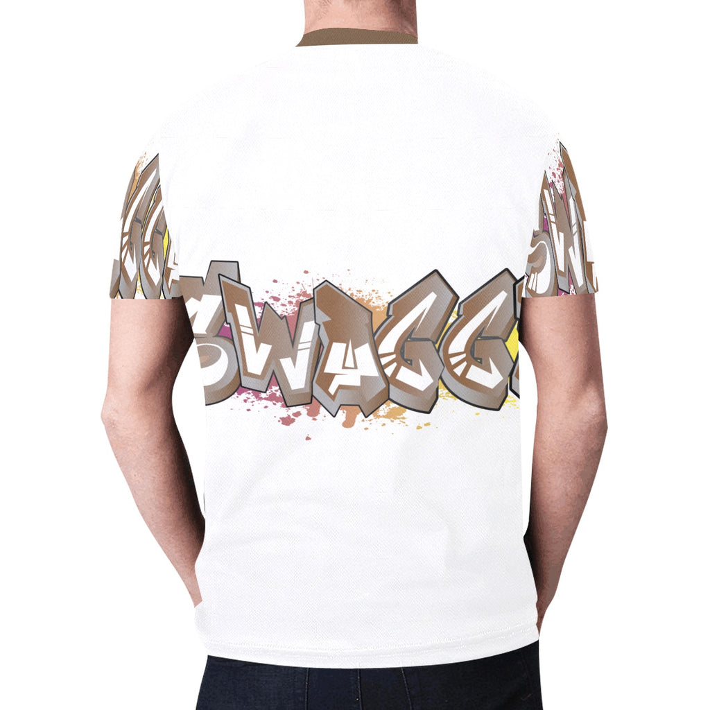 Final SWAGGA LOGO plain white mens New All Over Print T-shirt for Men (Model T45)