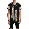 Final SWAGGA LOGO BASEBALL BLK All Over Print Baseball Jersey for Men (Model T50)