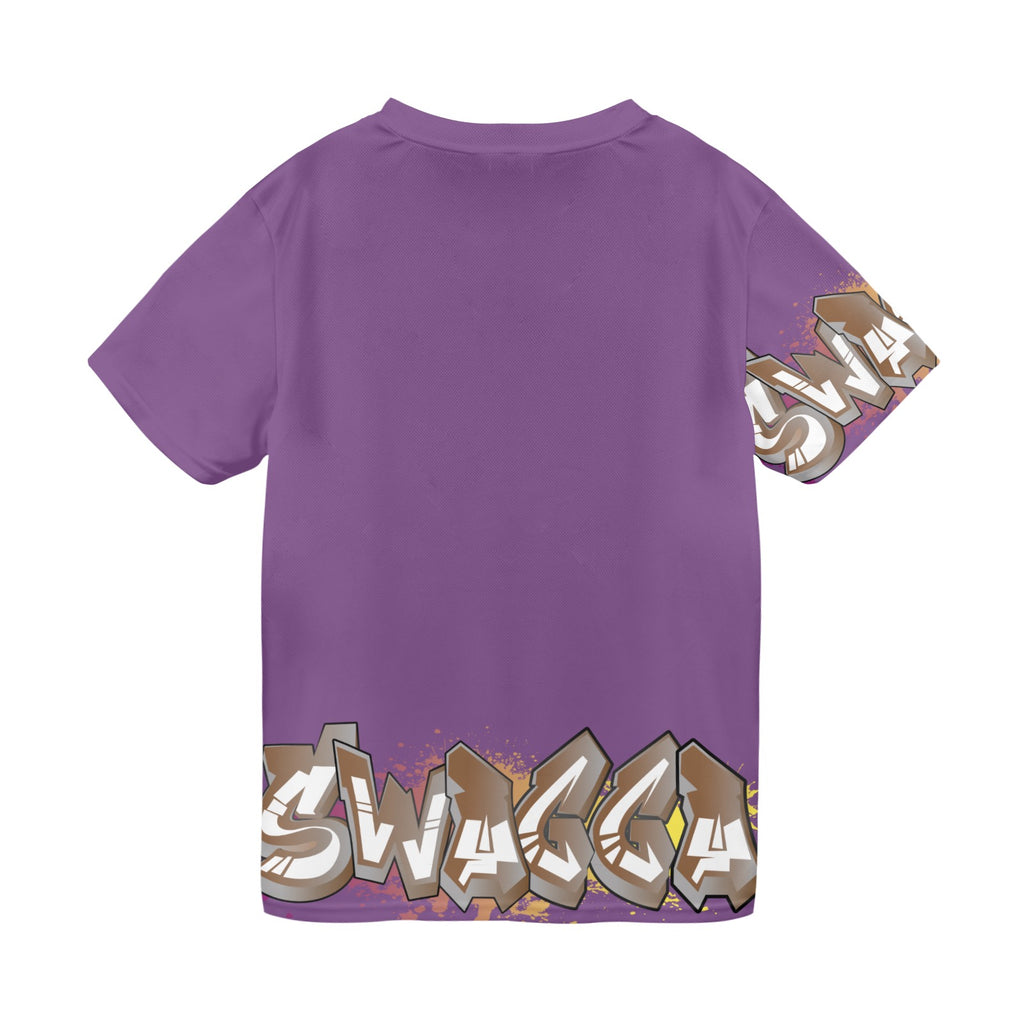 Final SWAGGA LOGO PURPLE New All Over Print T-shirt for Men (Model T45)