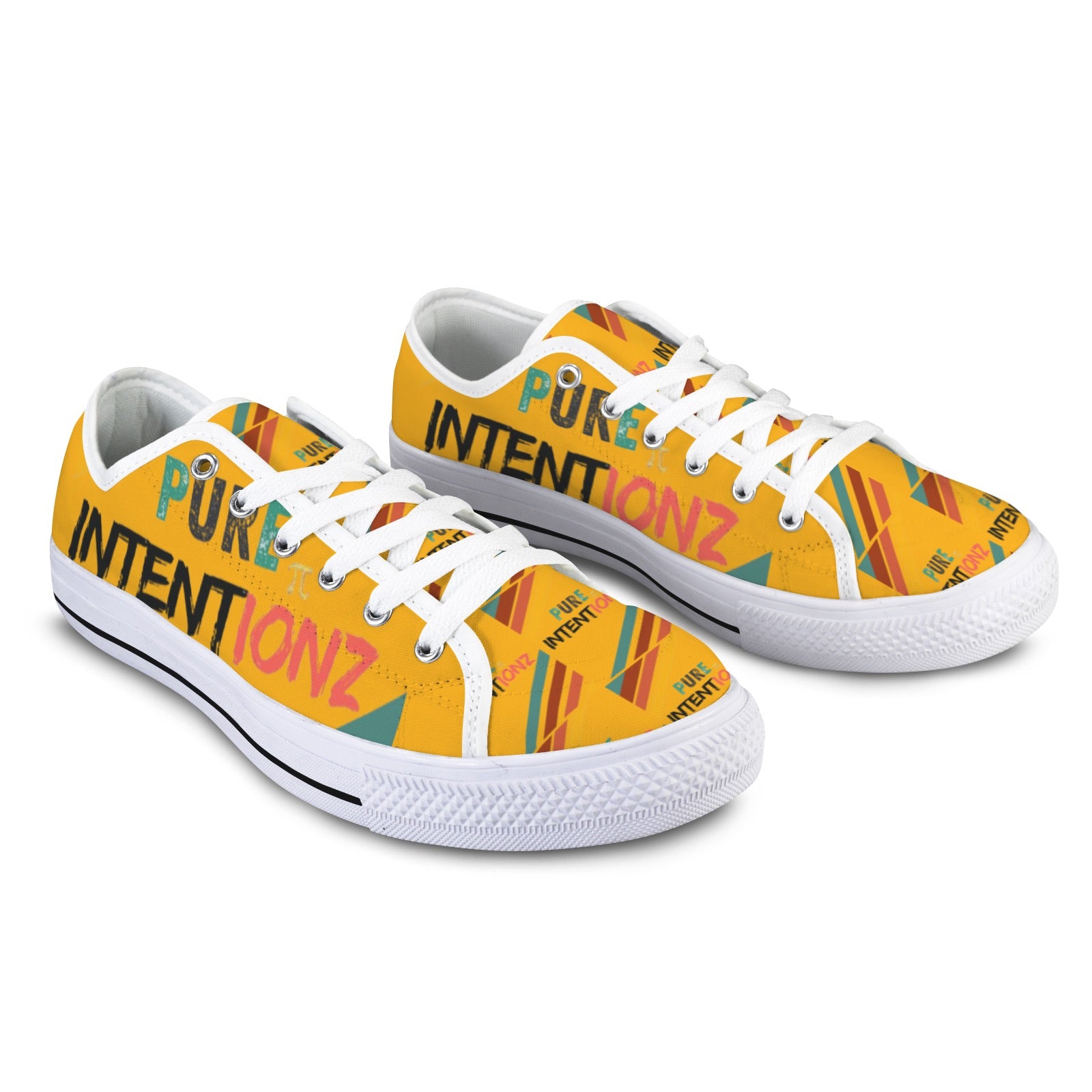 multicultural-UR INTENT Gold Seattle Low Top Women's Shoes (Model 1013-6)