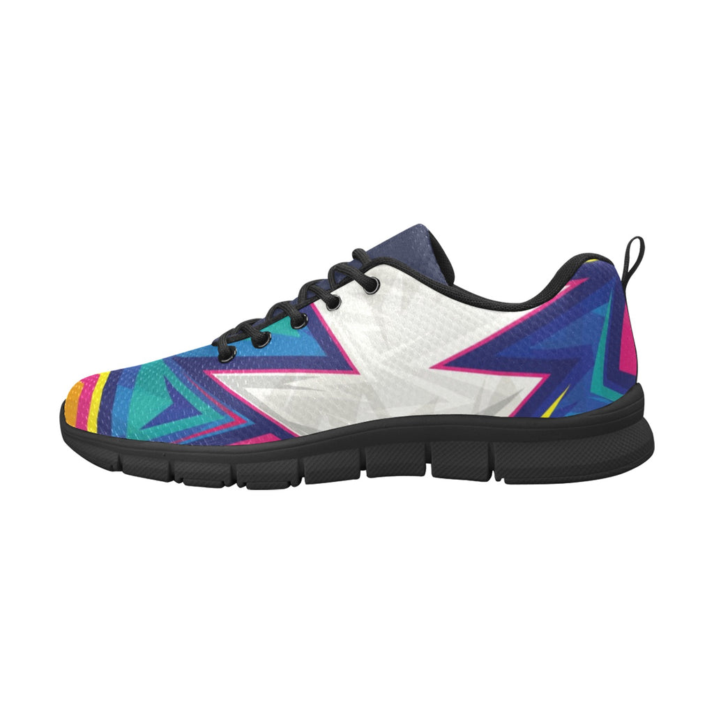 Colorful Abstract Geometric.jpg Ladies Shazam Women's Breathable Running Shoes (Model 055)