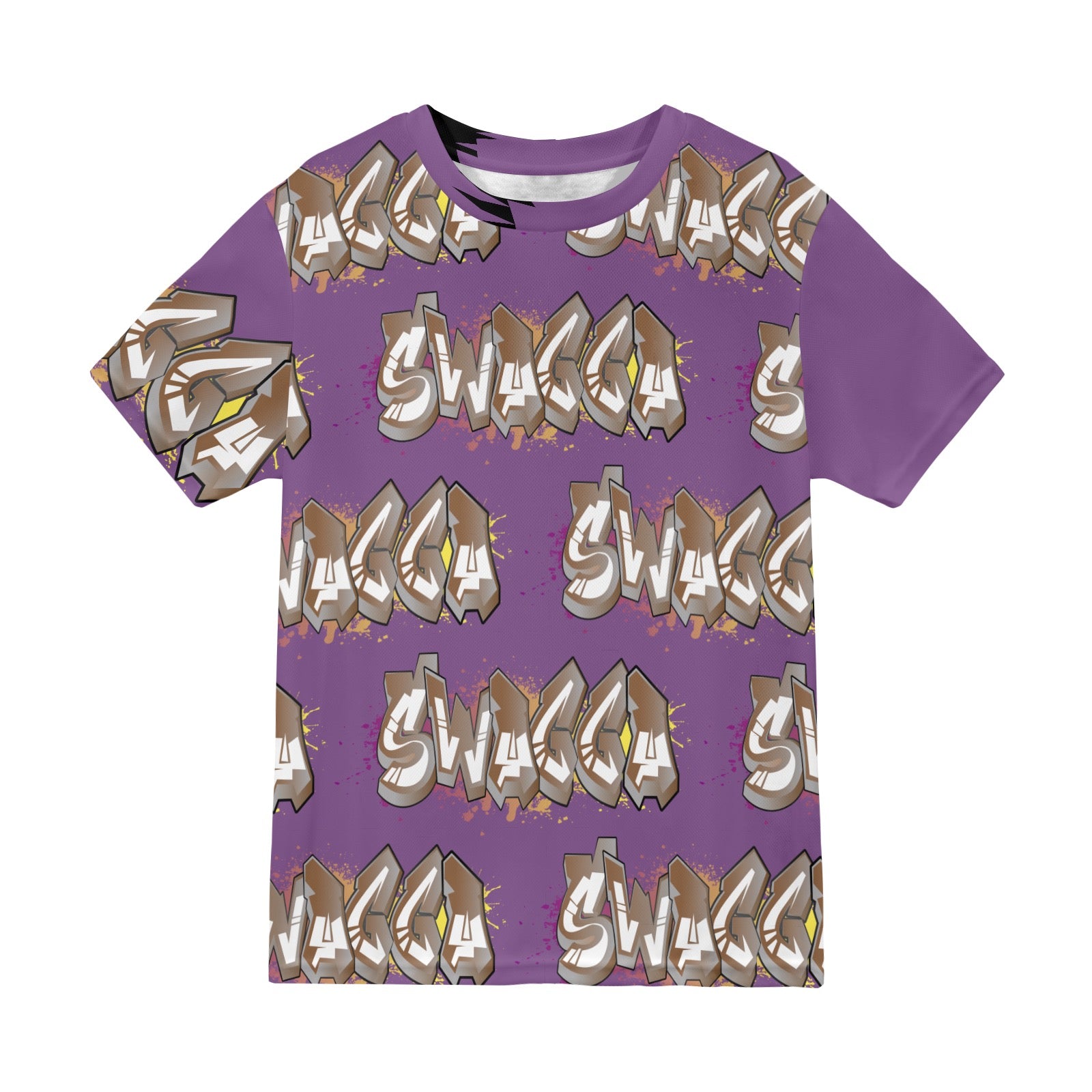 Final SWAGGA LOGO PURPLE New All Over Print T-shirt for Men (Model T45)
