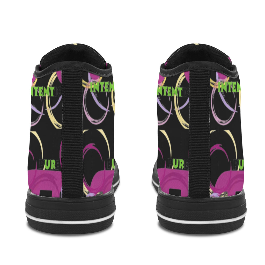 BLK Multi Circle UR INTENT Vancouver H Women's Canvas Shoes (1013-1)