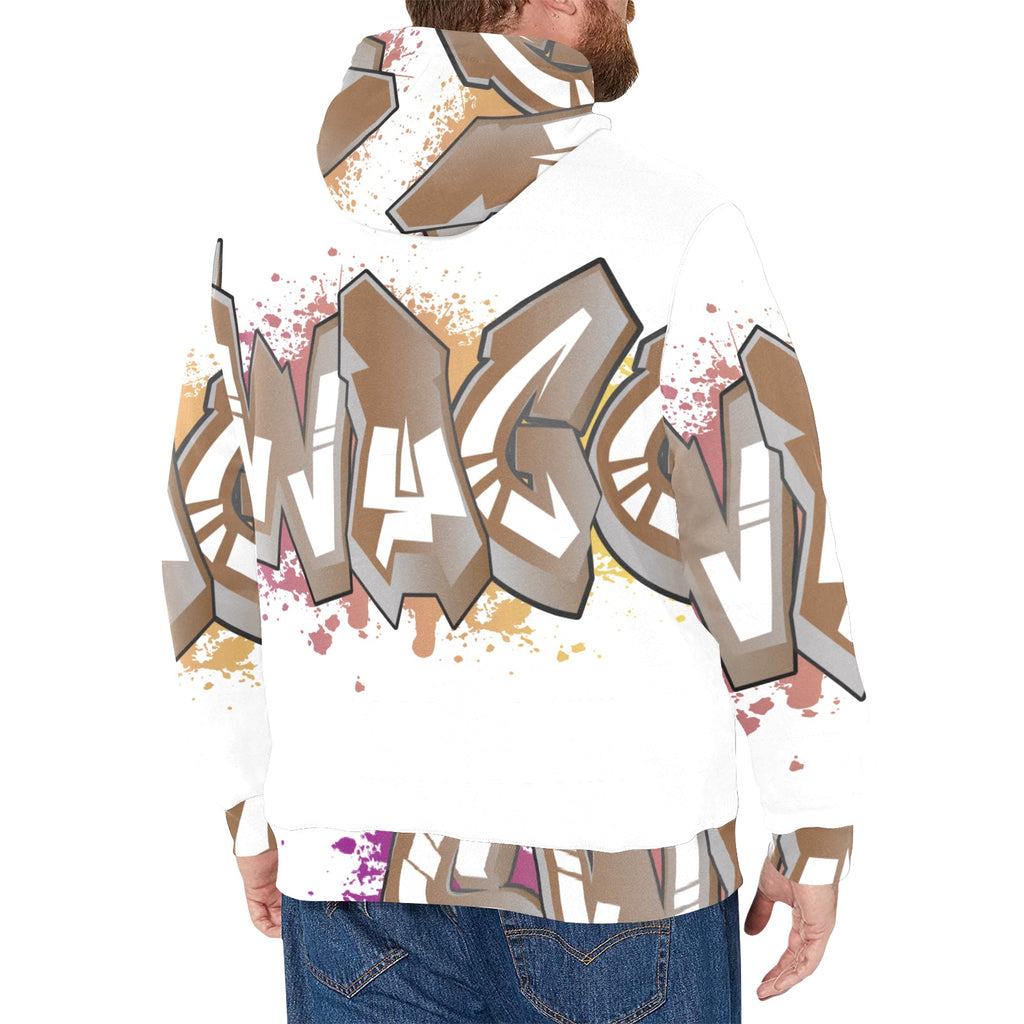 Final SWAGGA LOGO Men's Long Sleeve Fleece Hoodie (Model H55)