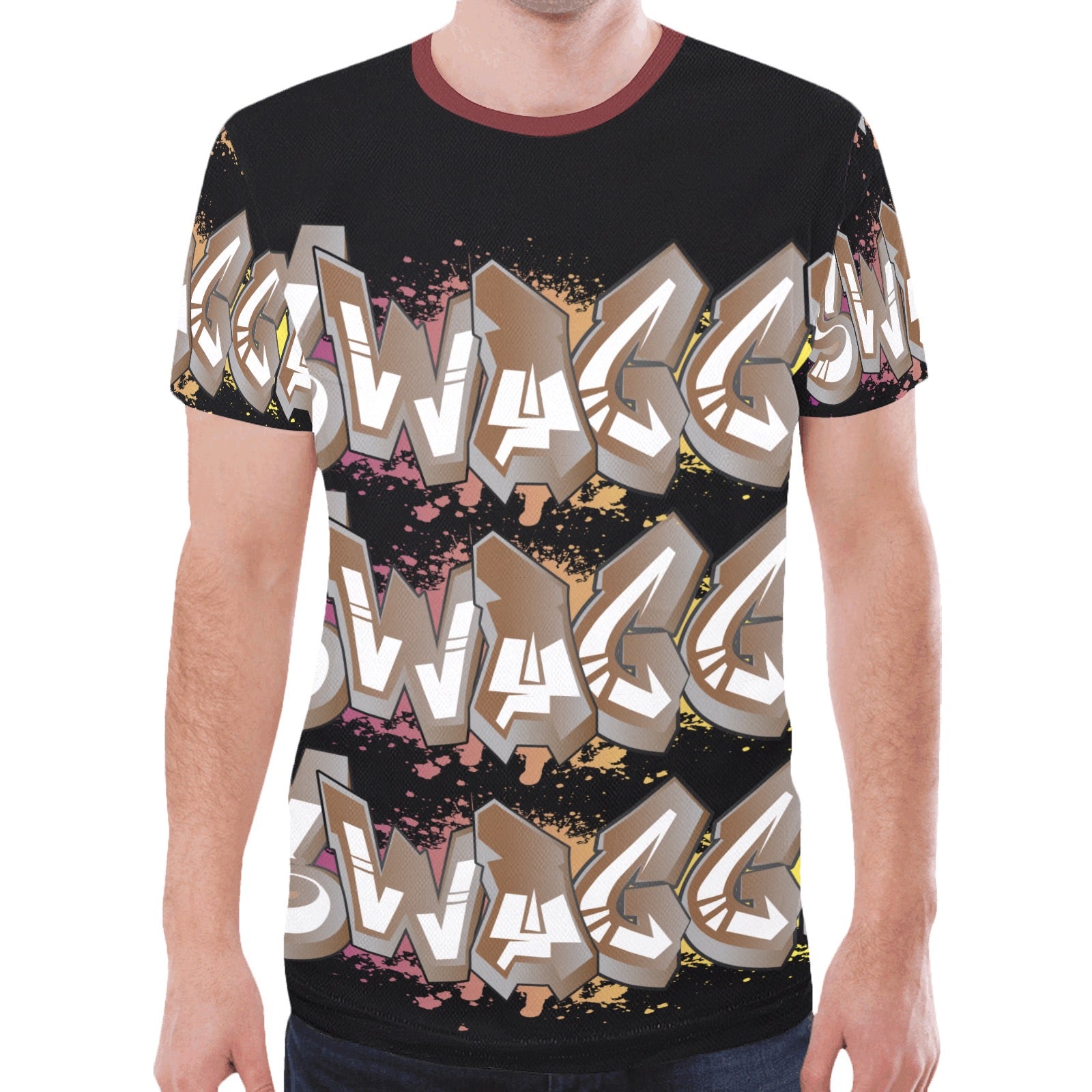Final SWAGGA LOGO Mens tee blk New All Over Print T-shirt for Men (Model T45)