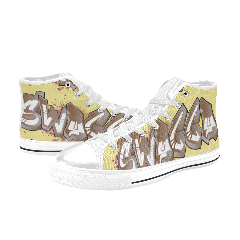 Final SWAGGA LOGO BANANA HIGH TOP Men’s Classic High Top Canvas Shoes (Model 017)