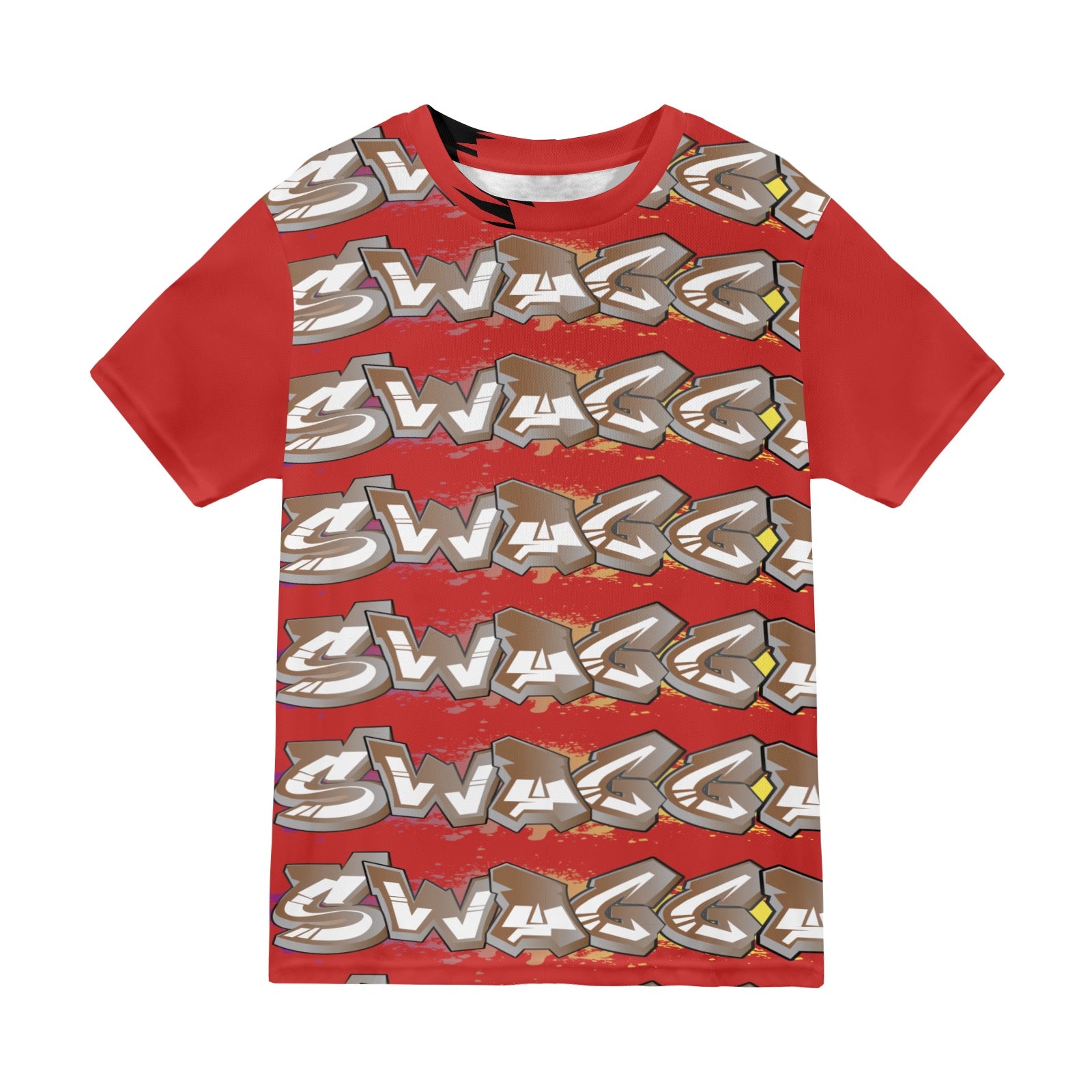Final SWAGGA LOGO Red New All Over Print T-shirt for Men (Model T45)