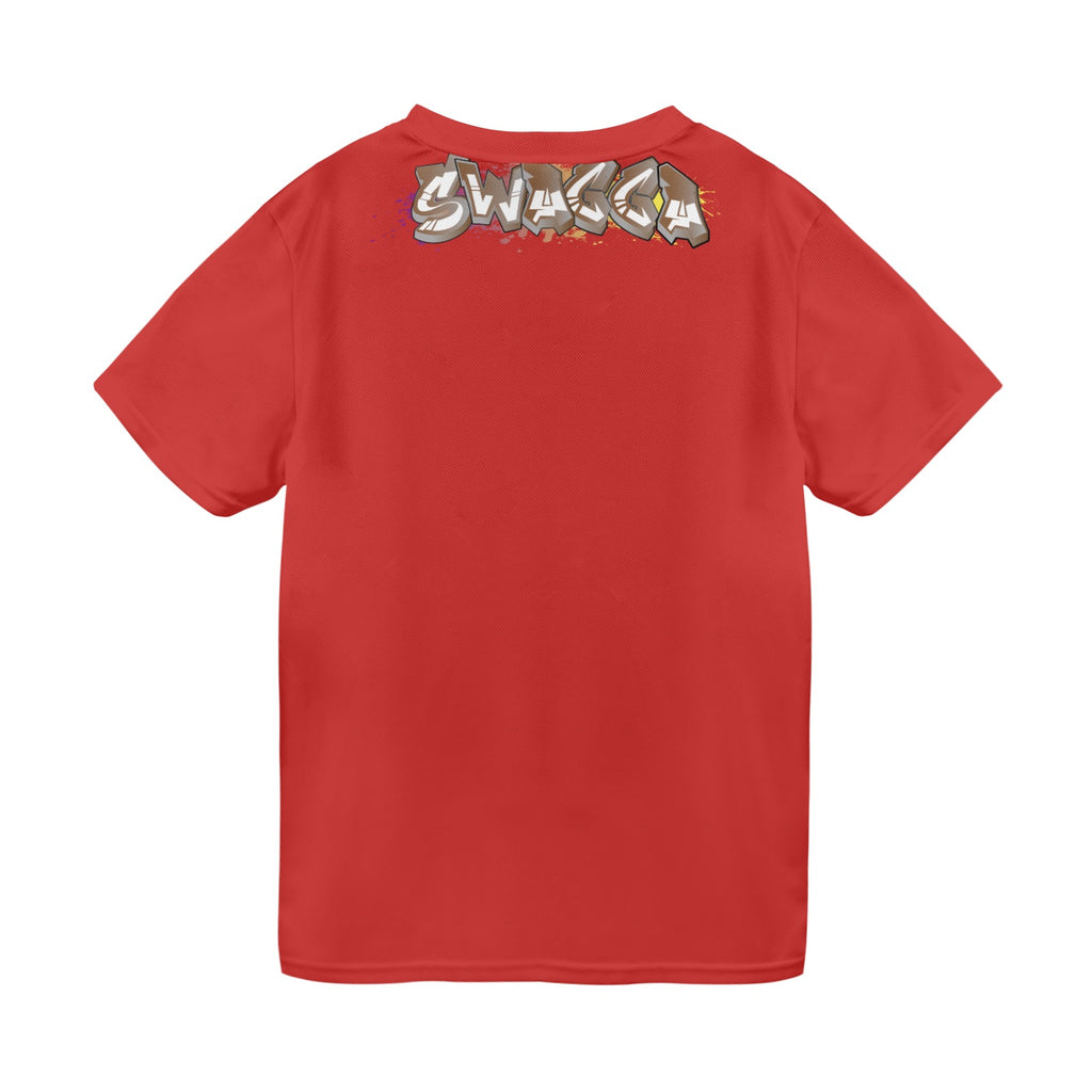 Final SWAGGA LOGO Red New All Over Print T-shirt for Men (Model T45)