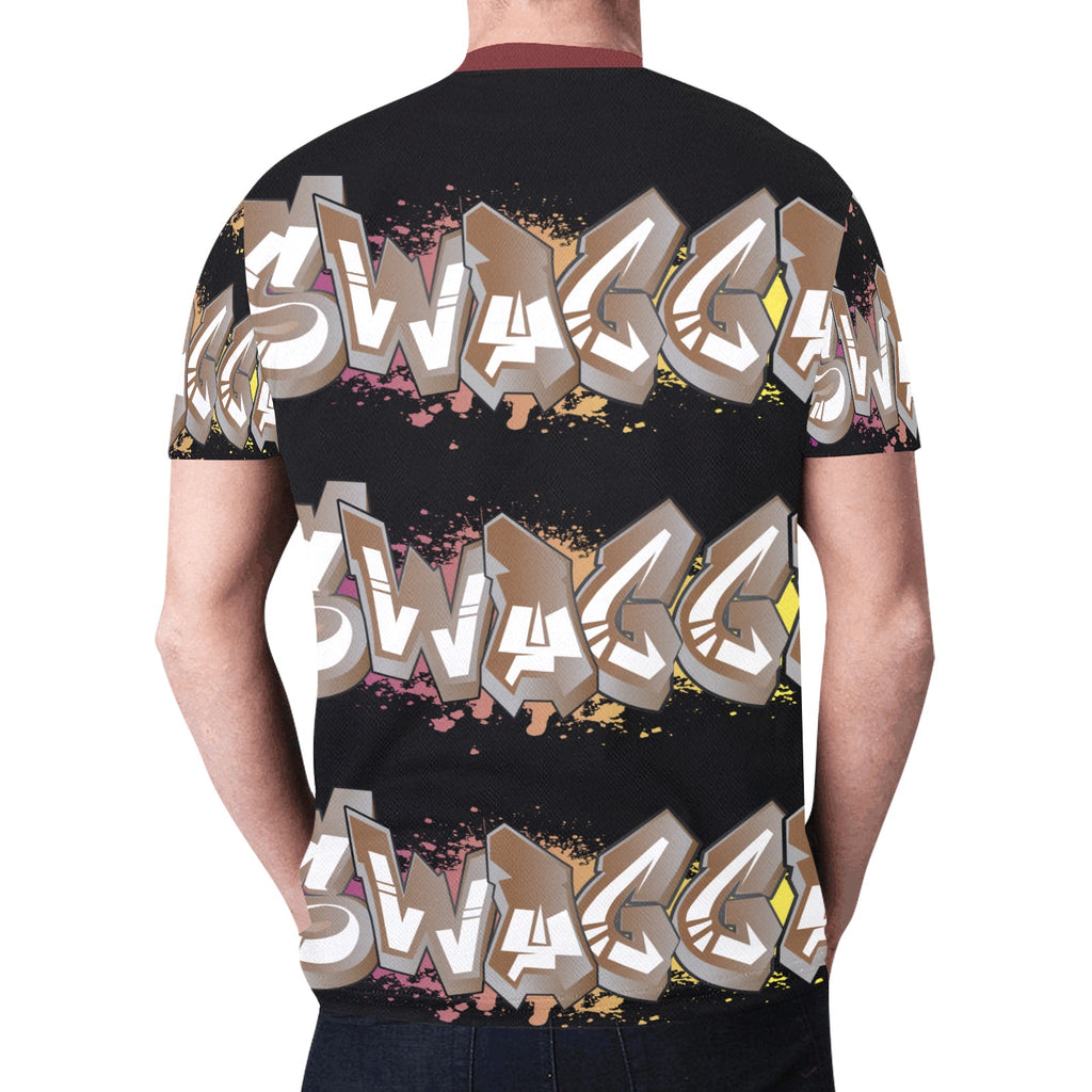 Final SWAGGA LOGO Mens tee blk New All Over Print T-shirt for Men (Model T45)