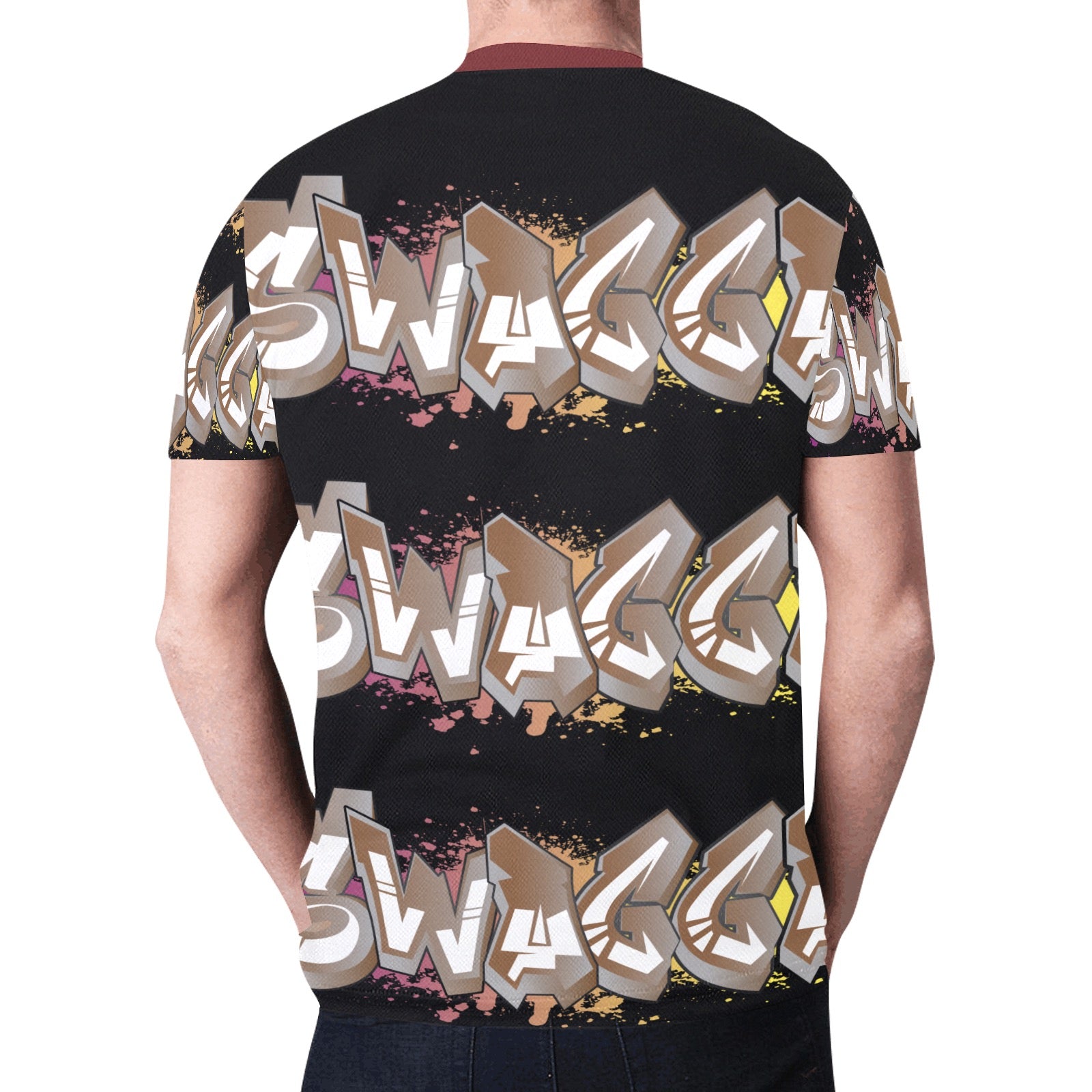 Final SWAGGA LOGO Mens tee blk New All Over Print T-shirt for Men (Model T45)