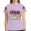 Lilac Urban New All Over Print T-shirt for Women (Model T45)