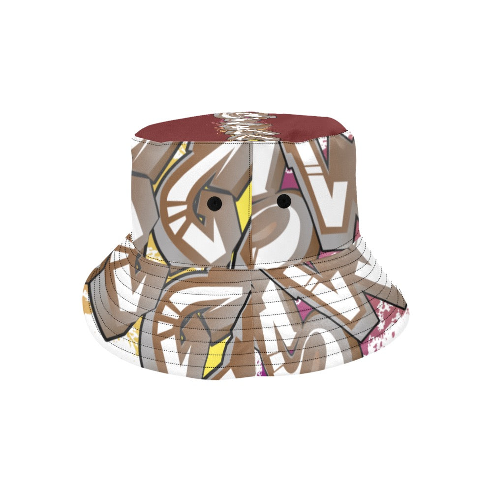 Final SWAGGA LOGO BURG TOP All Over Print Bucket Hat for Men