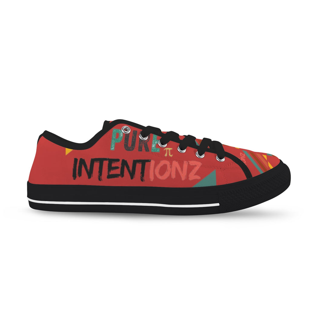 multicultural Red UR INTENT Seattle Low Top Women's Shoes (Model 1013-6)