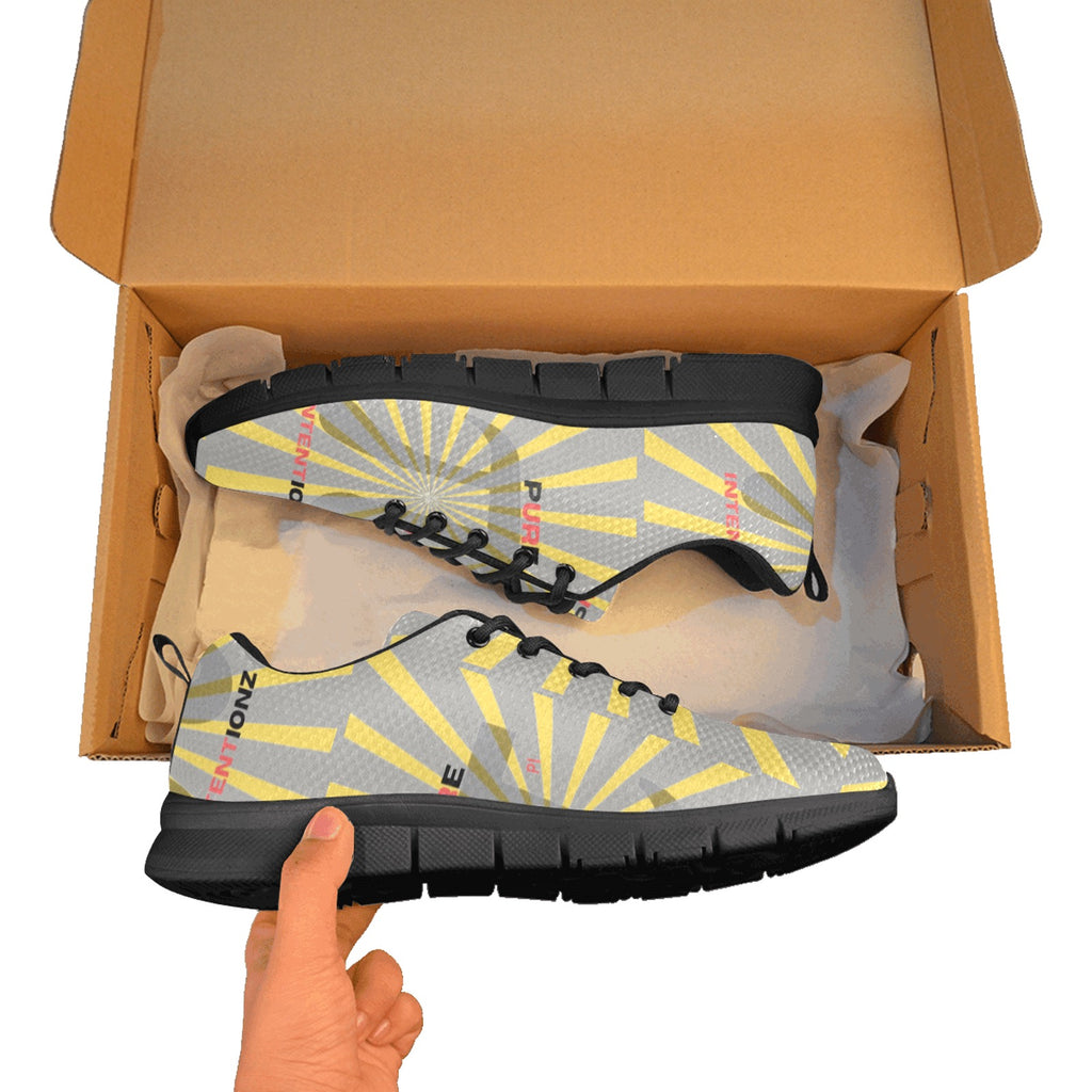 Yellow/Gray UR INTENT Women's Breathable Running Shoes (Model 055)