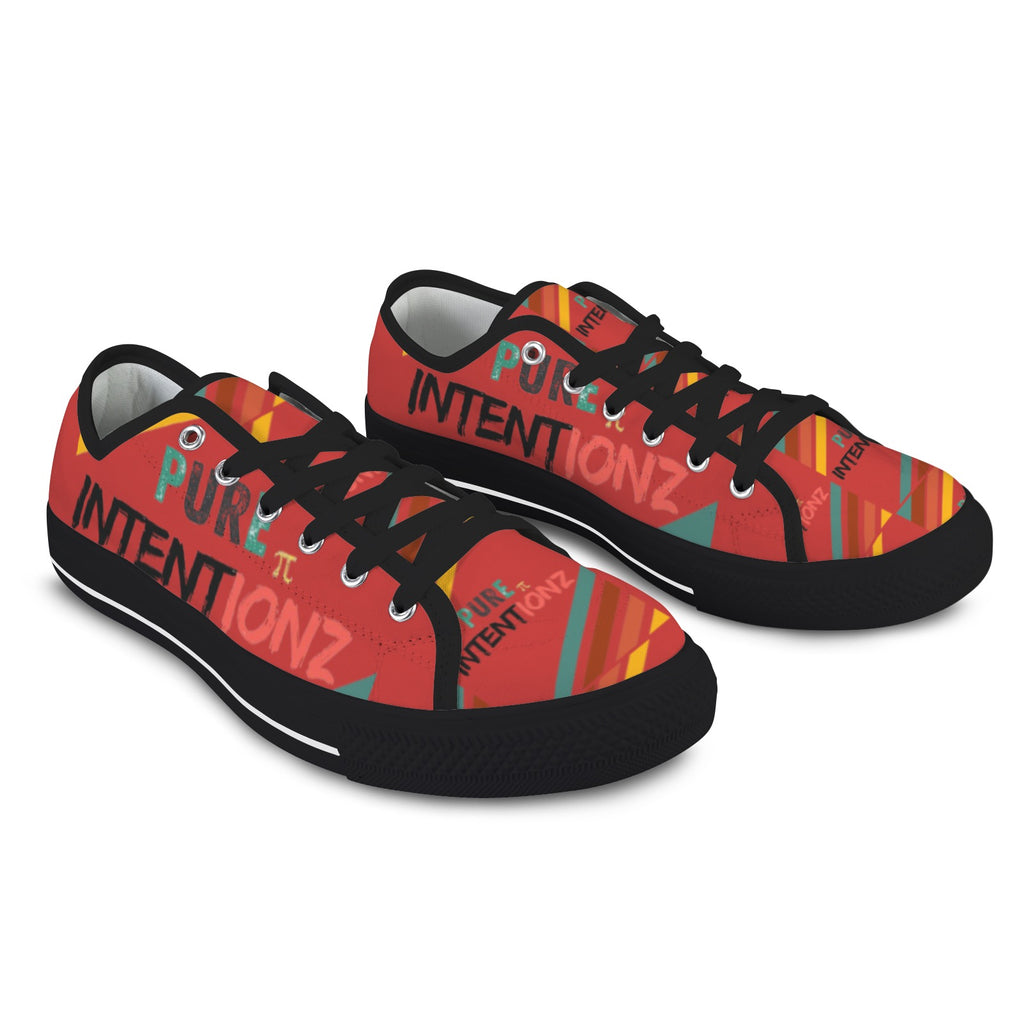 multicultural Red UR INTENT Seattle Low Top Women's Shoes (Model 1013-6)