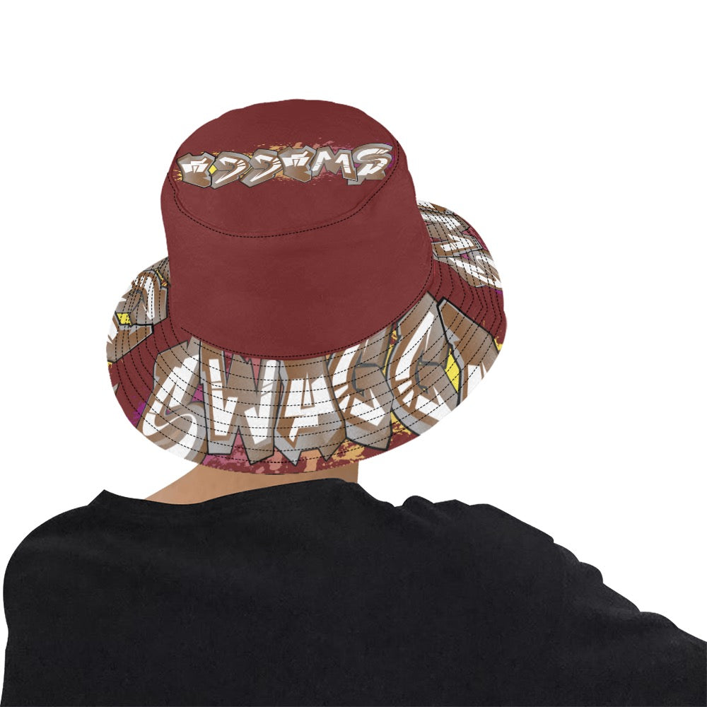 Final SWAGGA LOGO BURG TOP All Over Print Bucket Hat for Men