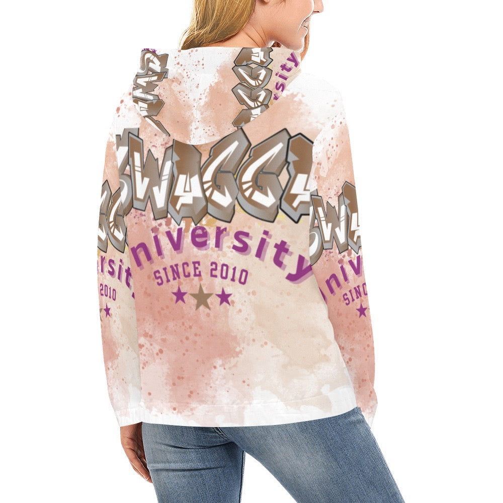 SWAGGA U All Over Print Hoodie for Women (USA Size) (Model H13)