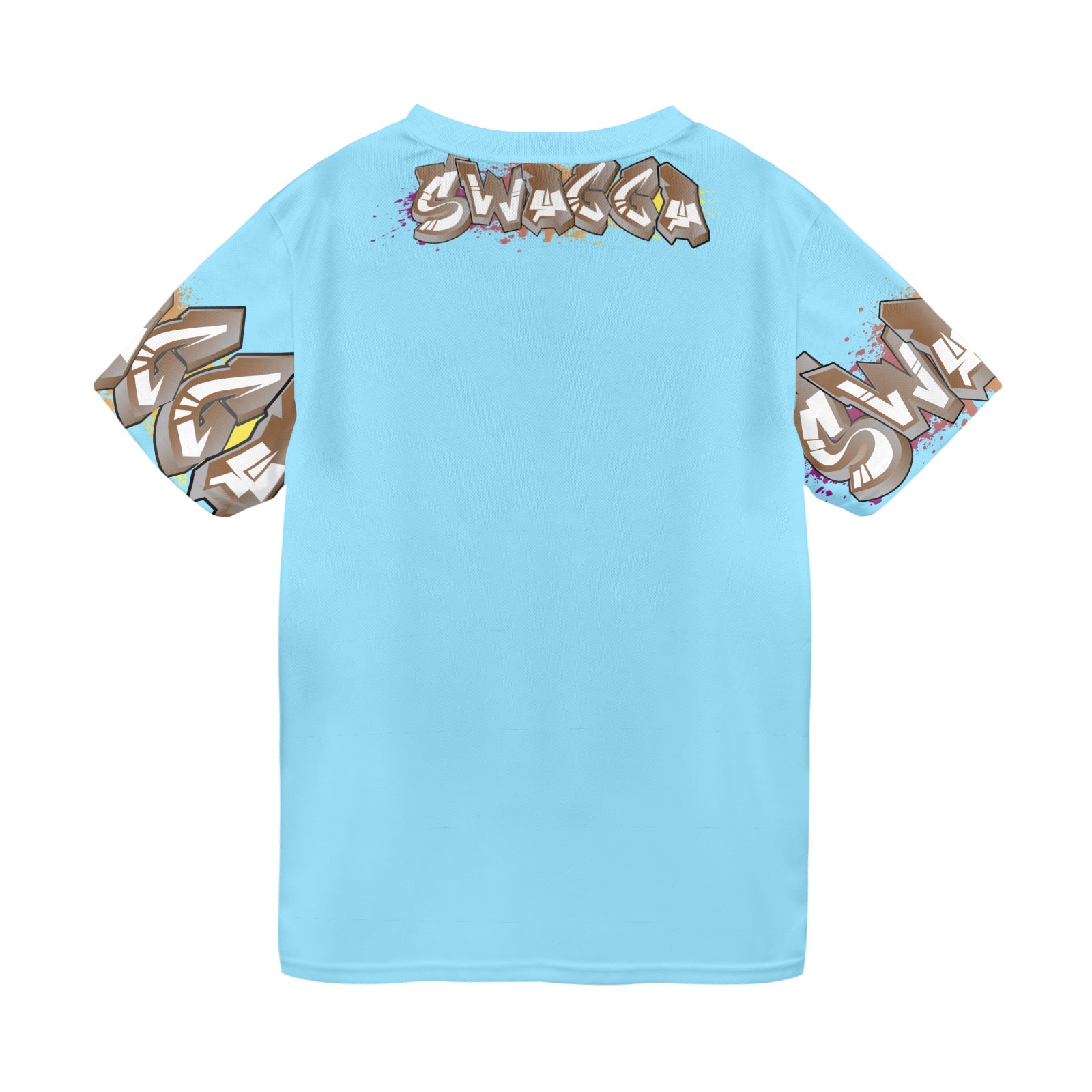 Final SWAGGA LOGO Light Blue New All Over Print T-shirt for Men (Model T45)