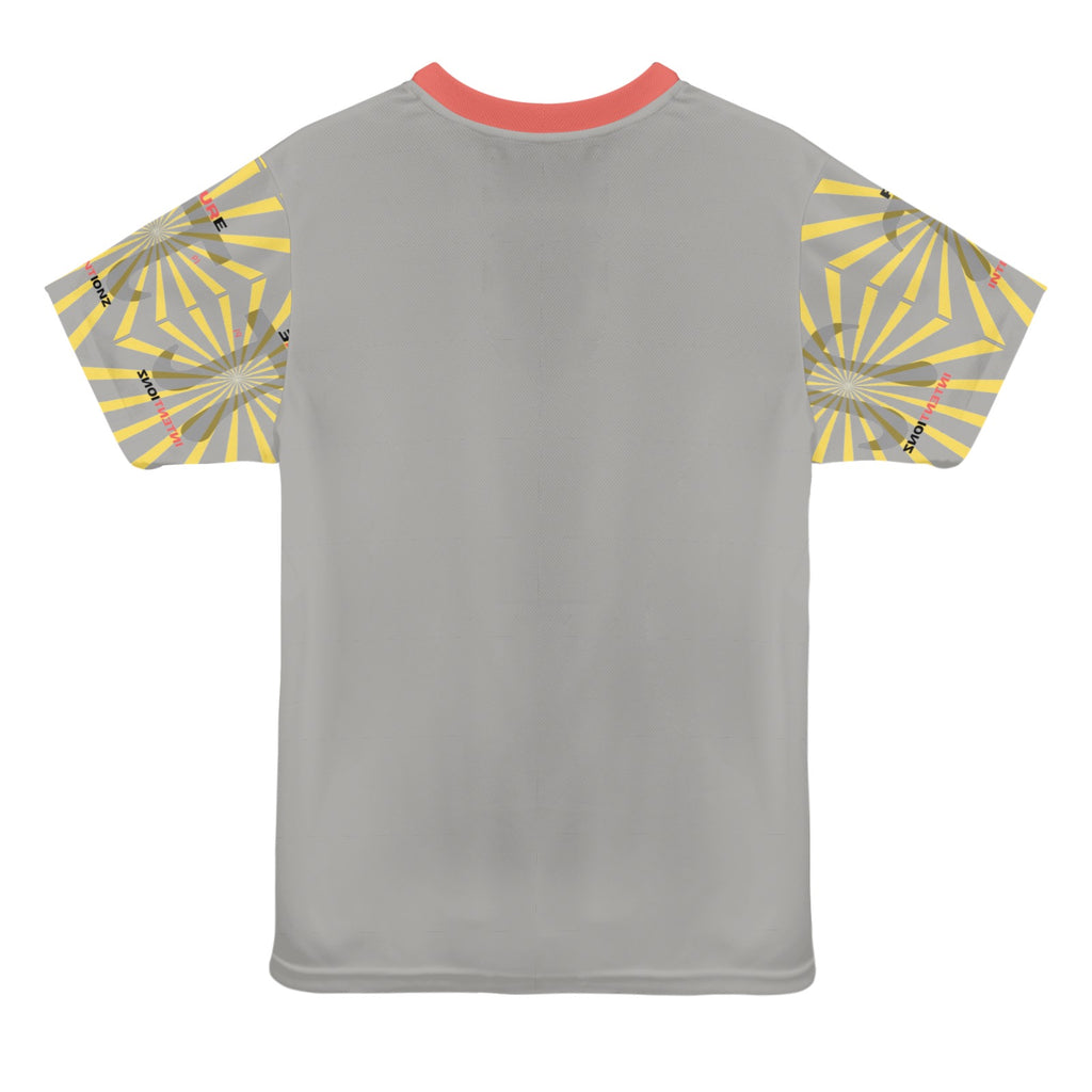 UR INTENT Yellow/Gray New All Over Print T-shirt for Women (Model T45)