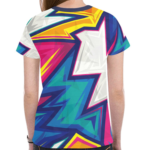Colorful Abstract Geometric.jpg New All Over Print T-shirt for Women (Model T45)