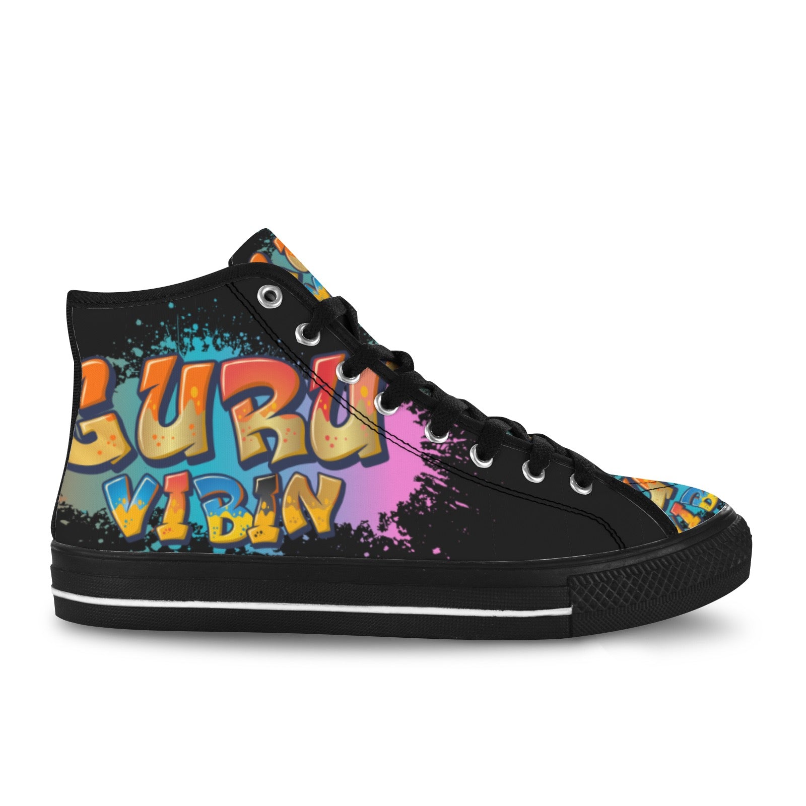Guru Vibin' Blk Vancouver H Women's Canvas Shoes (1013-1)