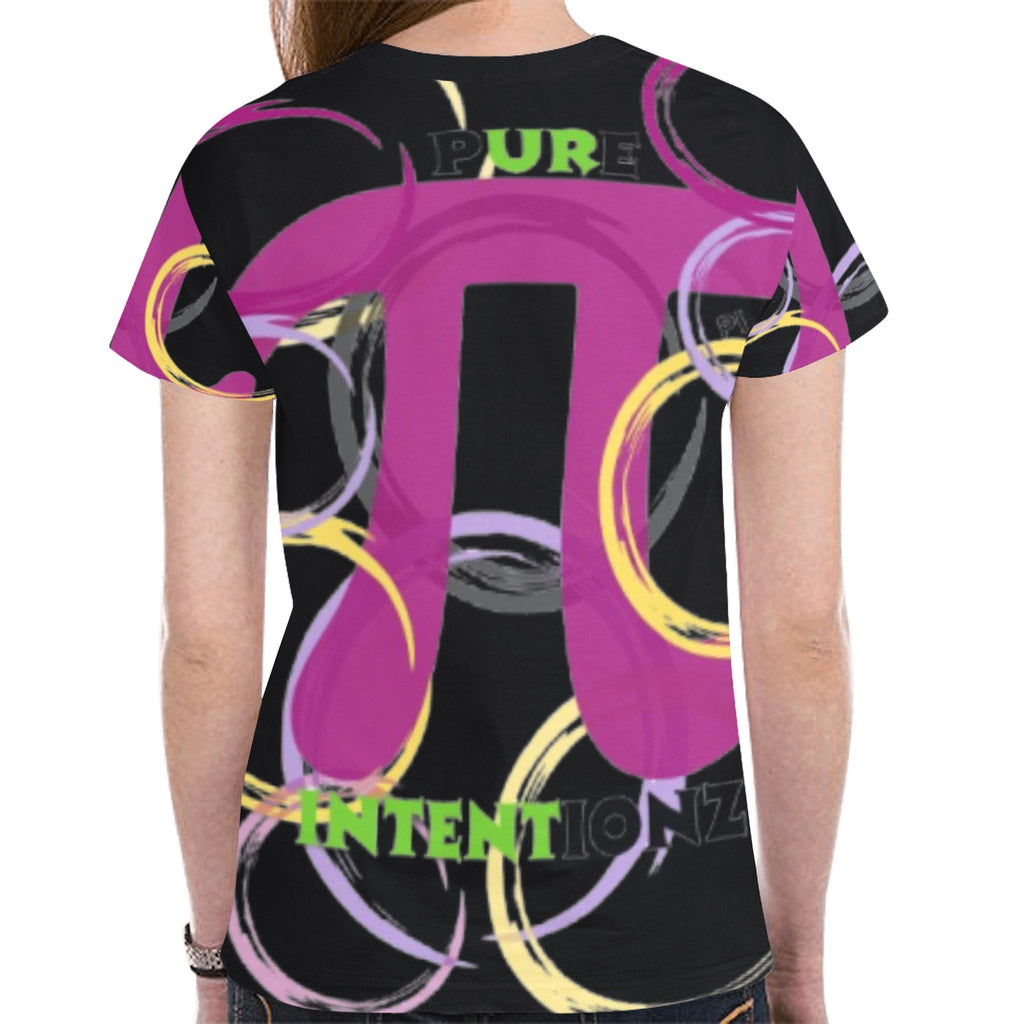 UR INTENT MultiCircles New All Over Print T-shirt for Women (Model T45)