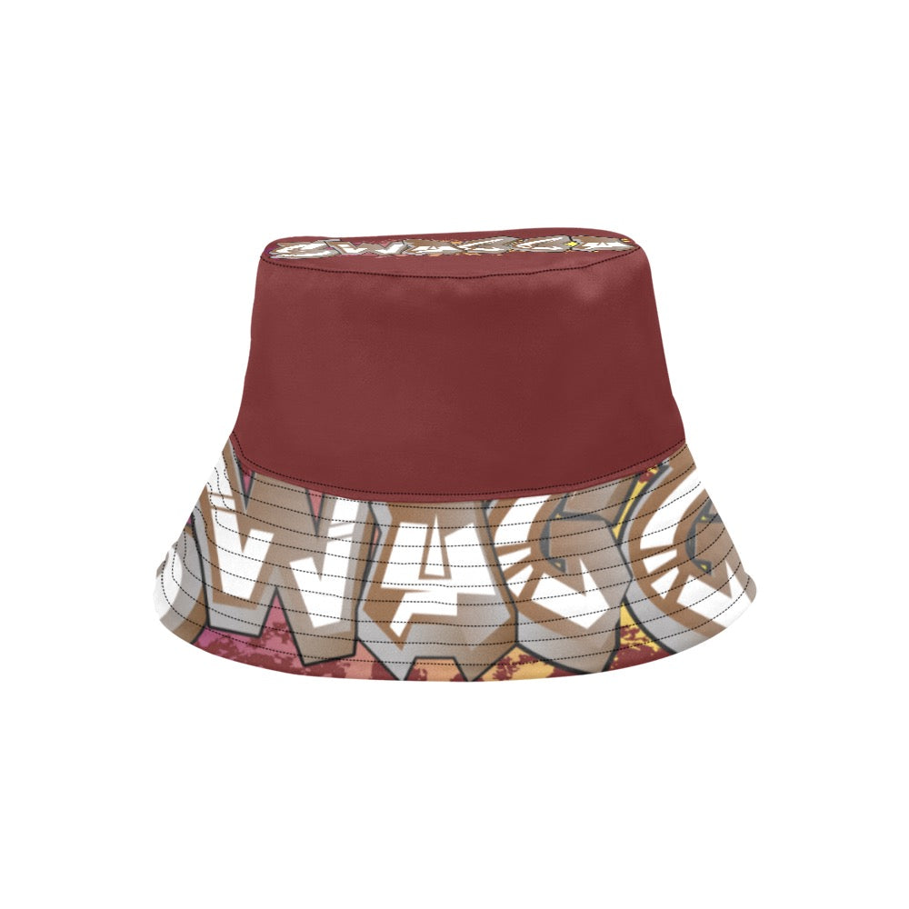 Final SWAGGA LOGO BURG TOP All Over Print Bucket Hat for Men