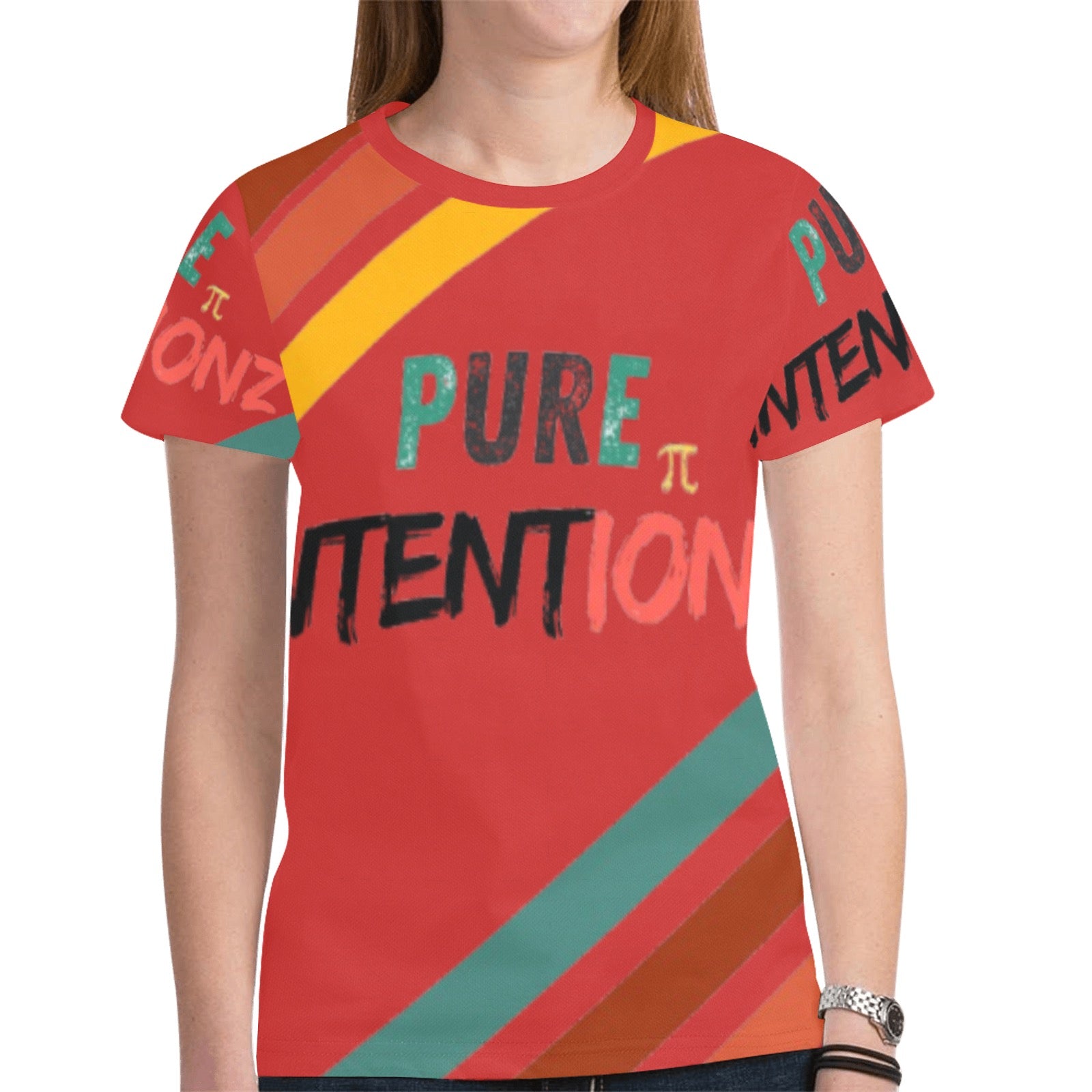 multicultural-RED UR INTENT New All Over Print T-shirt for Women (Model T45)