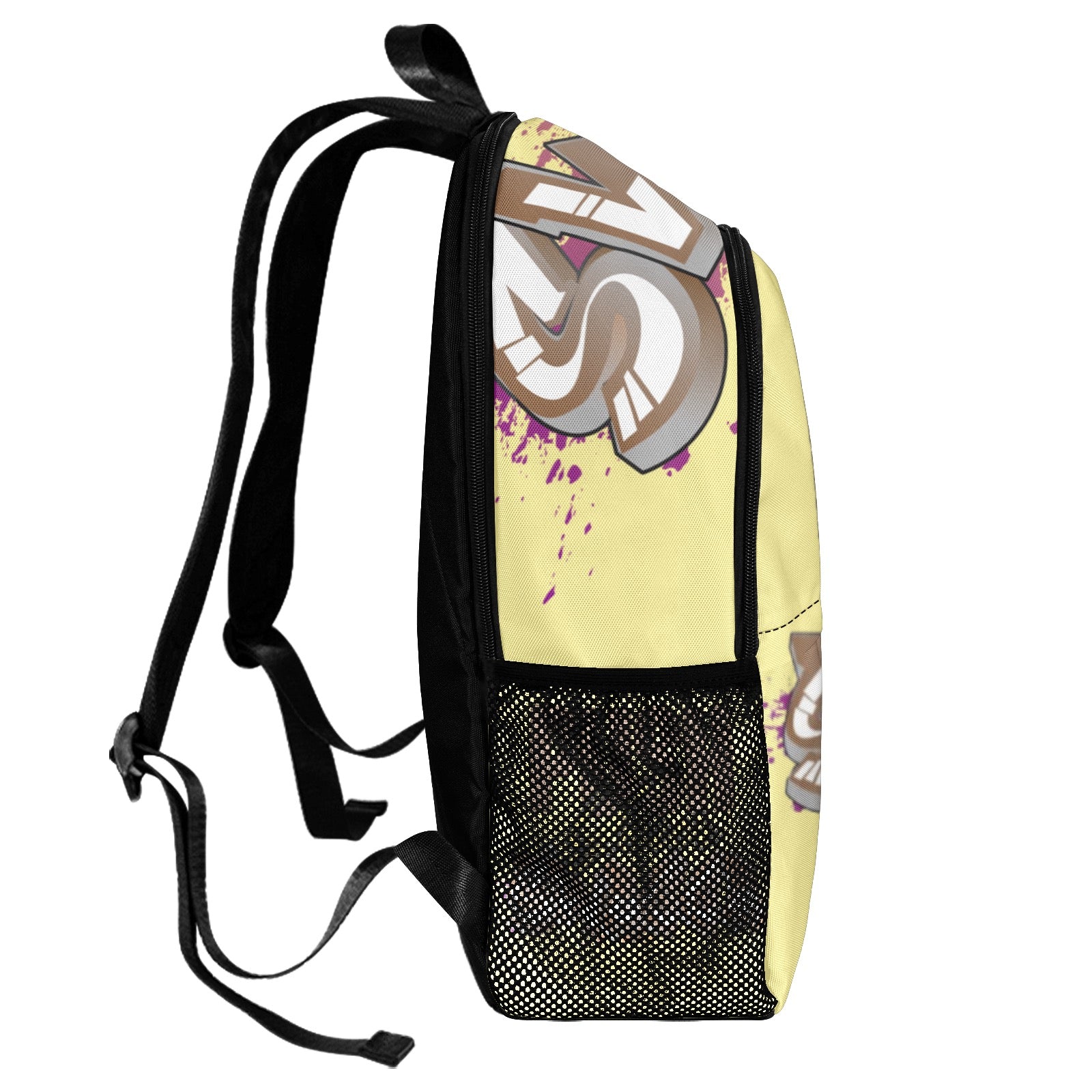 PUSH SWAGGA Fabric Backpack with Side Mesh Pockets (Model 1659)