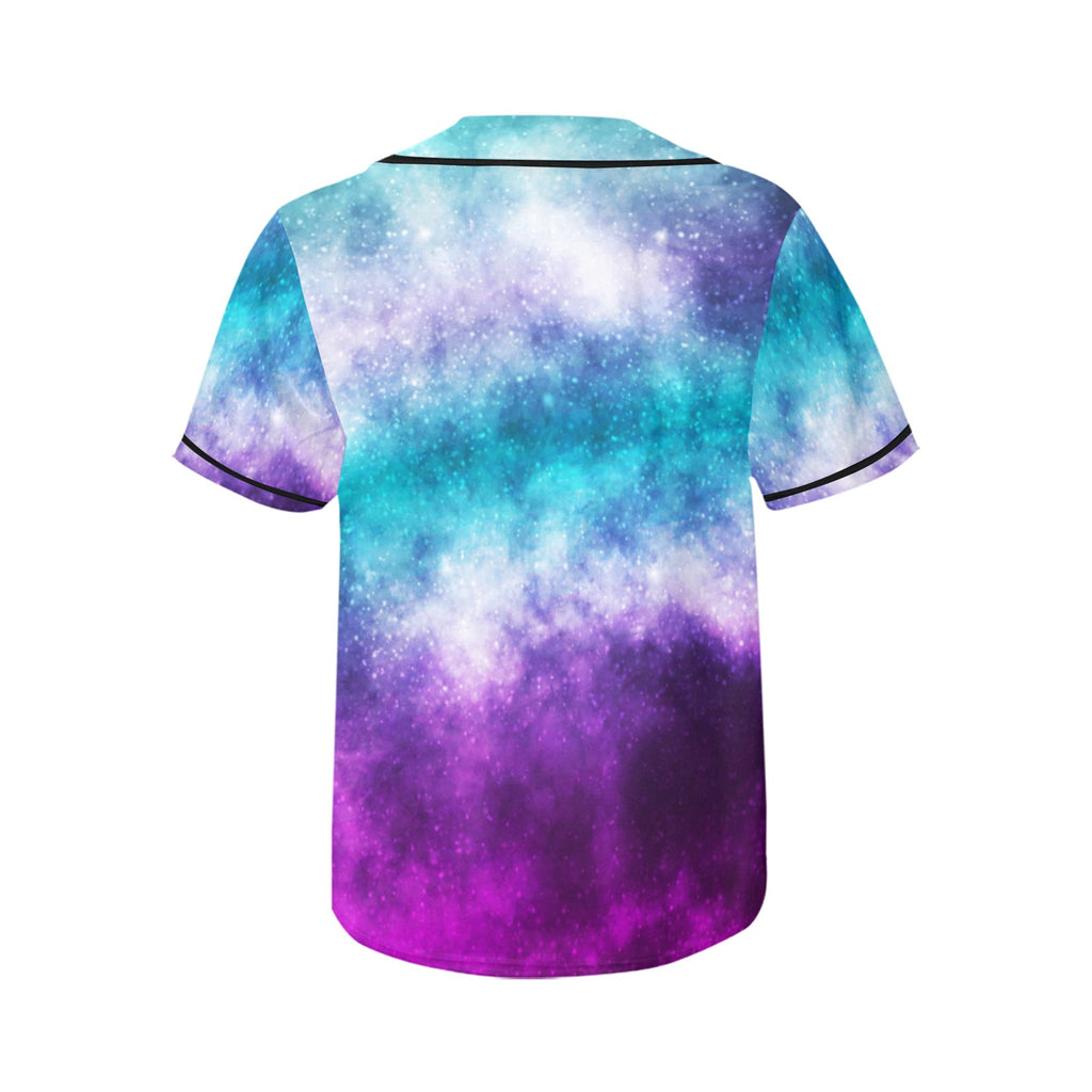 realistic cosmic galaxy.jpg All Over Print Baseball Jersey for Women (Model T50)