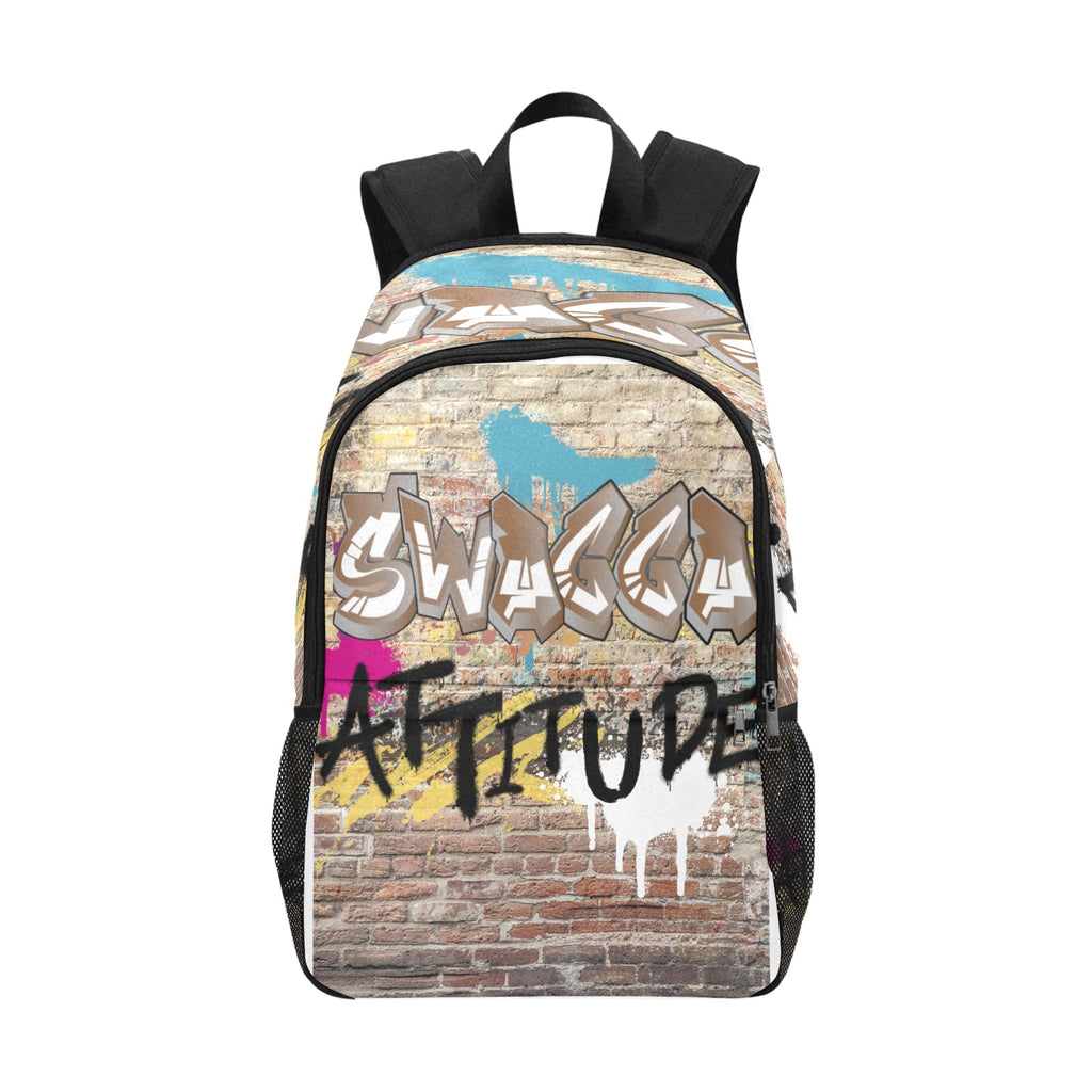 Grafitti SWAGGA Fabric Backpack with Side Mesh Pockets (Model 1659)