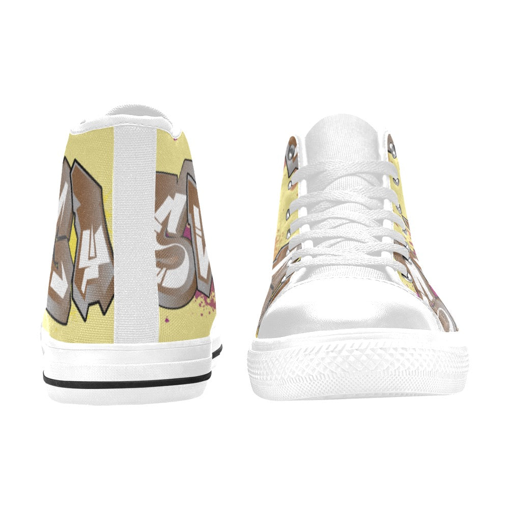 Final SWAGGA LOGO BANANA HIGH TOP Men’s Classic High Top Canvas Shoes (Model 017)
