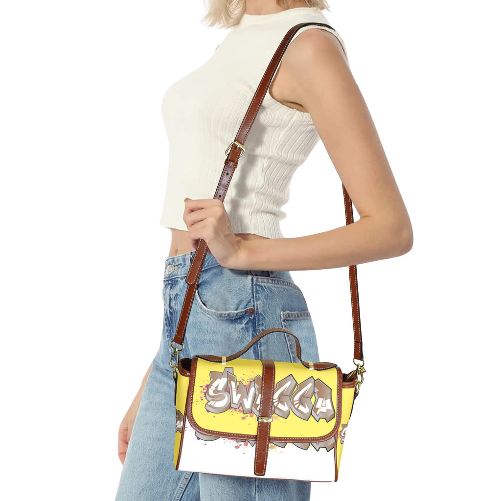 Yello SWAGGA SATCHEL Multi-Function Leather Satchel-Brown (Model 1739)