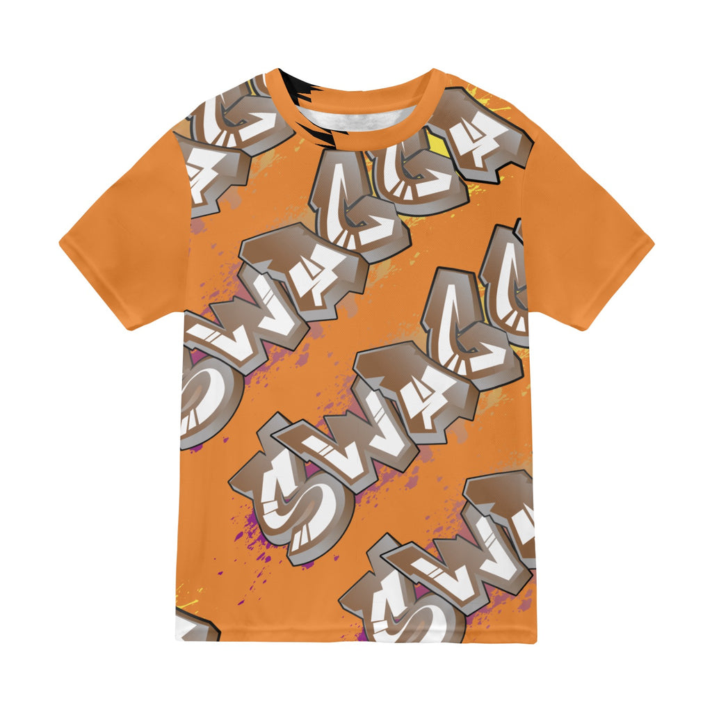 Final SWAGGA LOGO Orange New All Over Print T-shirt for Men (Model T45)