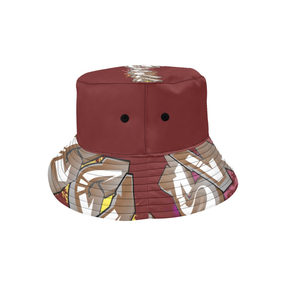 Final SWAGGA LOGO BURG TOP All Over Print Bucket Hat for Men