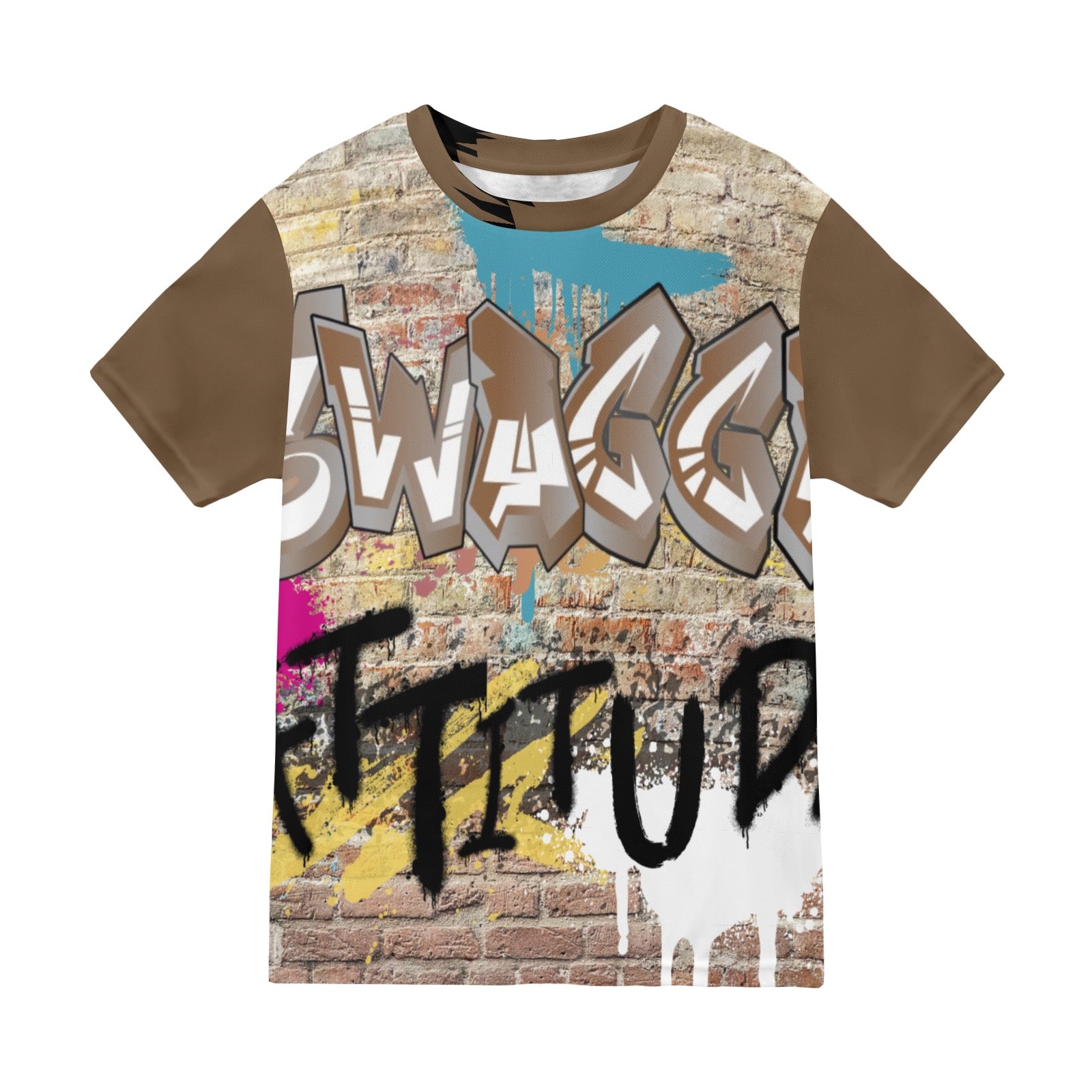 SWAGGA Spray Logo New All Over Print T-shirt for Men (Model T45)