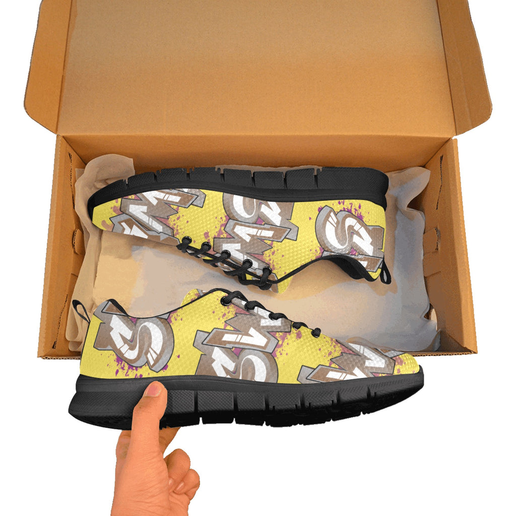 Final SWAGGA LOGO Banana Shoe Women's Breathable Running Shoes (Model 055)