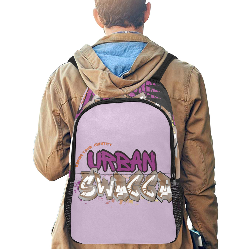 Urban SWAGGA U Fabric Backpack with Side Mesh Pockets (Model 1659)