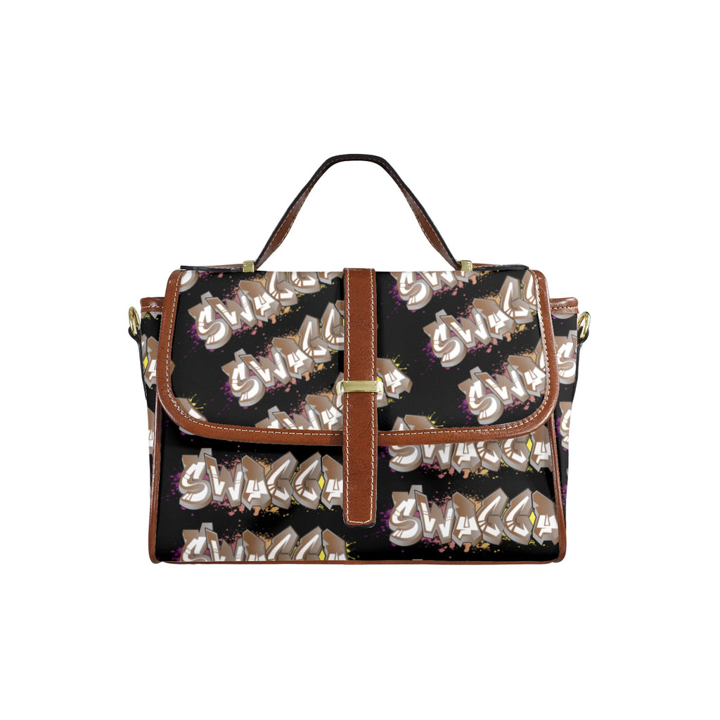Blk SWAGGA Multi-Function Leather Satchel-Brown (Model 1739)