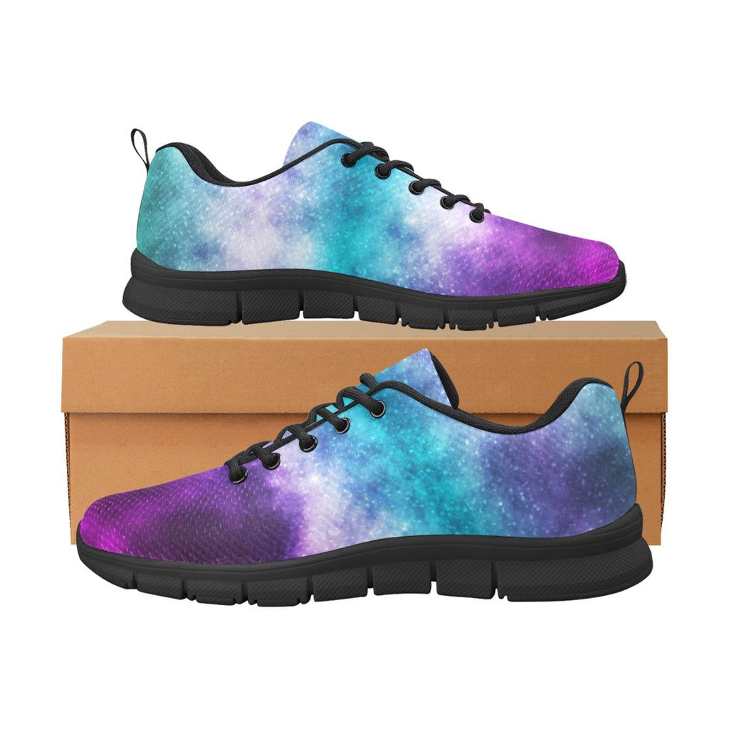 realistic cosmic galaxy.jpg Women's Breathable Running Shoes (Model 055)